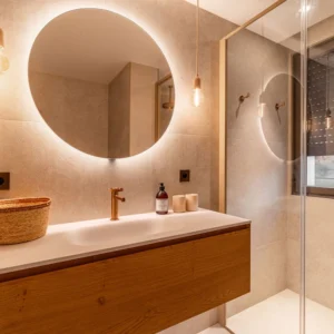 Salle de bain authentique et désigné.