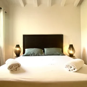 Chambre lumineuse avec lit kingsize