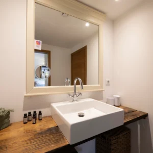 Salle de bain avec vasque