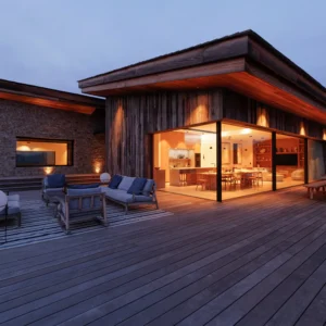 vue intérieur de la villa avec ces luminaires.