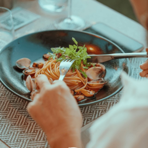 Plat dressé au Terra Mea à Porto vechio