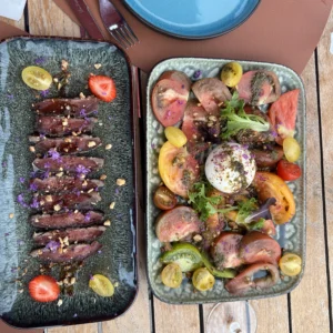 Plat à partager tomates et canard